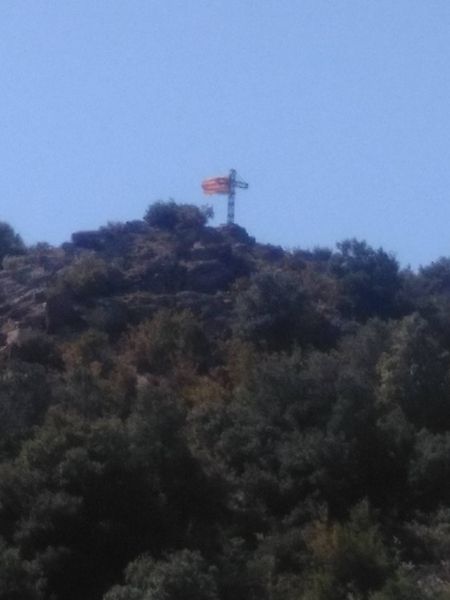 Croix près du sommet du Puig des Feixes