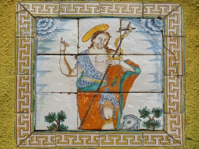 Plaque en céramique dédiée à St Jean-Baptiste