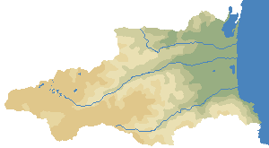 Carte des fleuves de Pyrénées-Oirentales