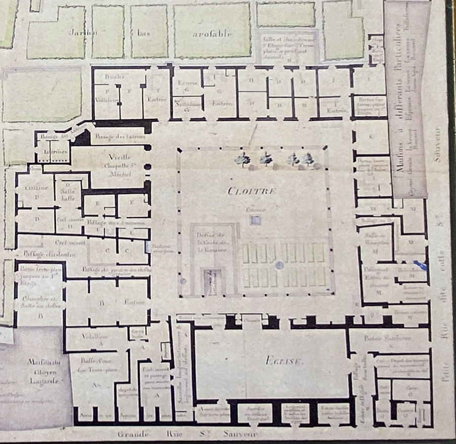 Plan du couvent Saint-Sauveur, à Perpignan