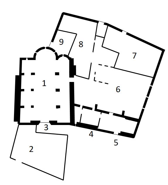 Plan du prieuré de Marcevol