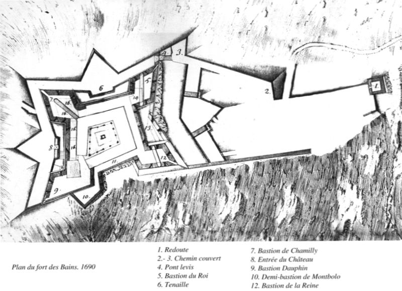 Plan du fort d'Amélie les bains